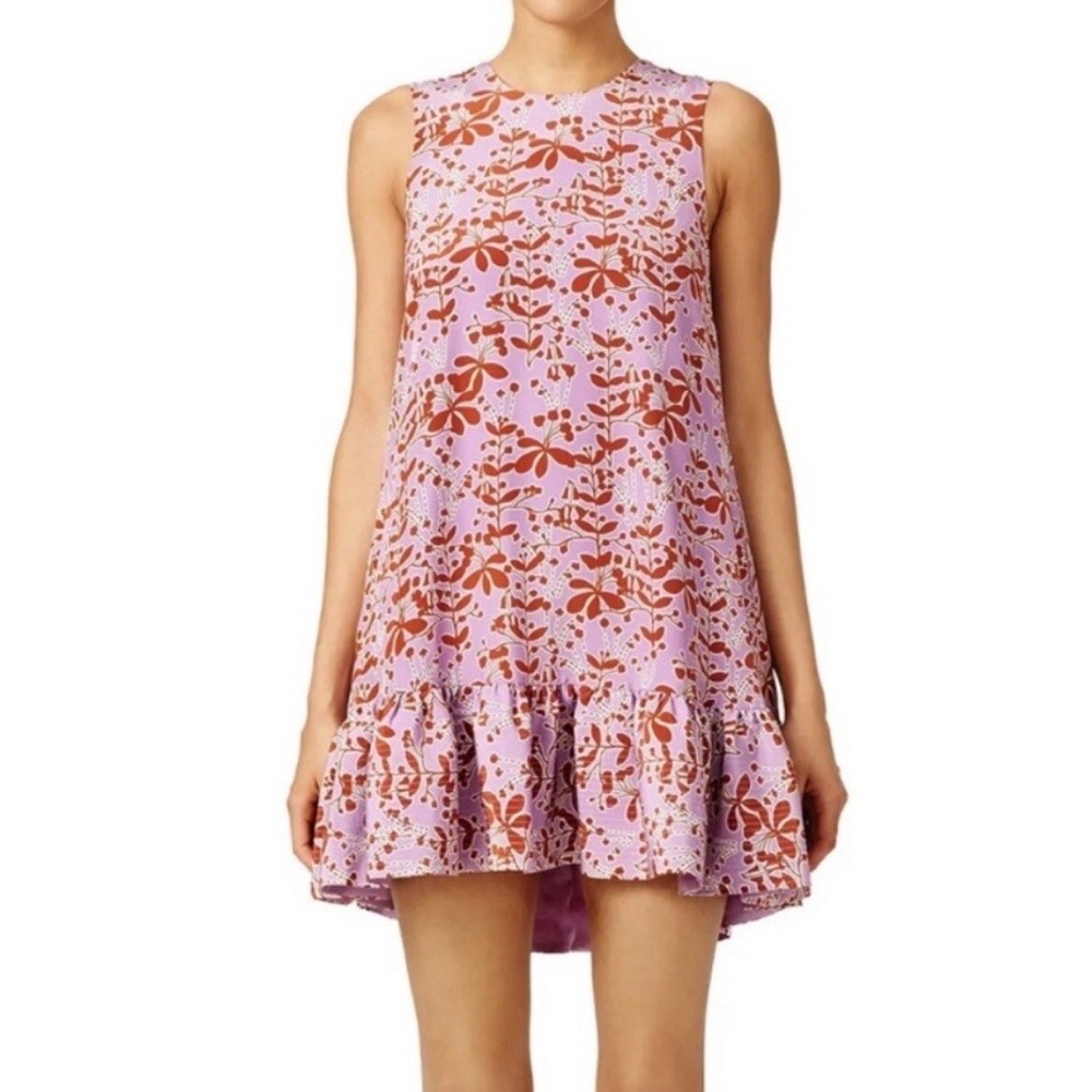 Cynthia Rowley Pink and Redish Floral Mini Dress